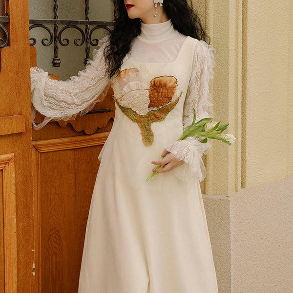 Pure Maiden's Bouquet Strap Dress