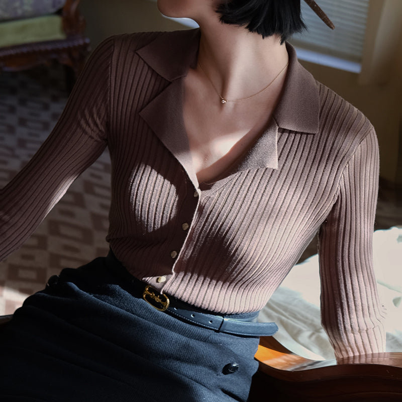 French slim knit for ladies