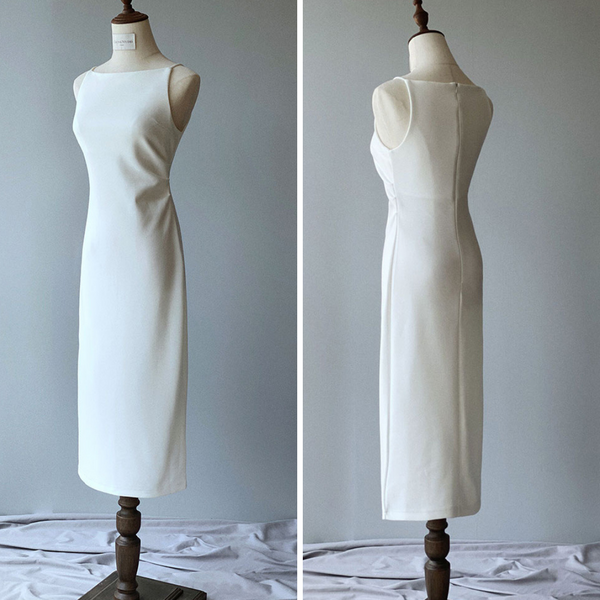White lady camisole dress