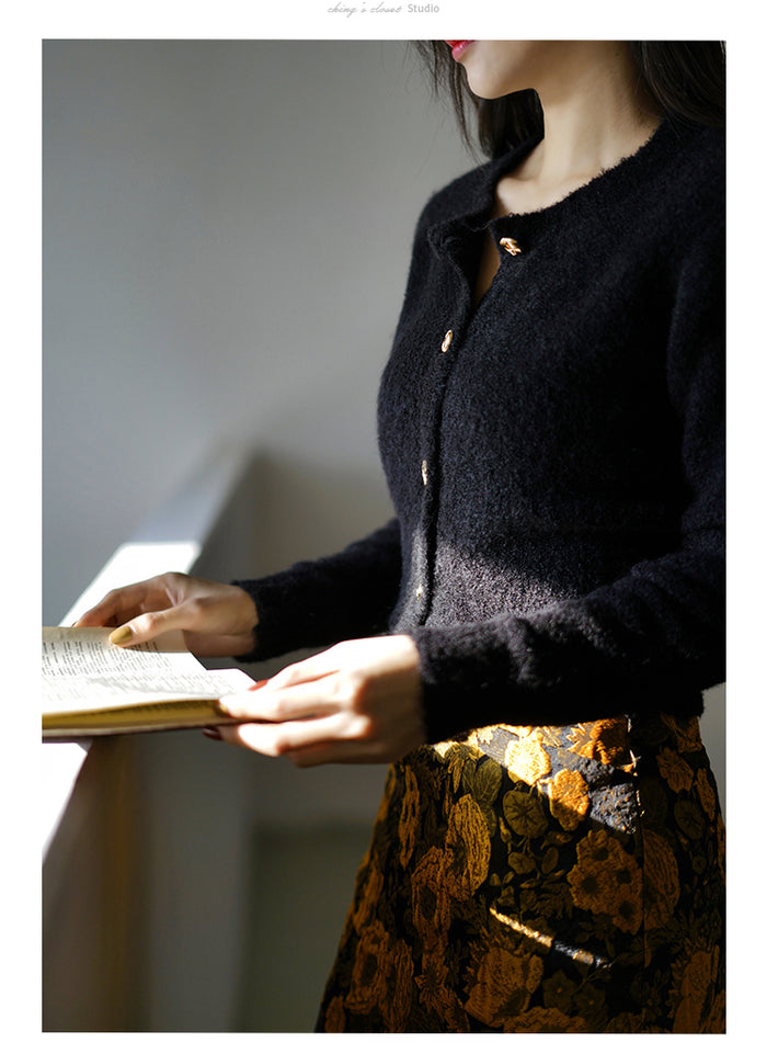 向日葵刺繍ジャガードスカート – ManusMachina