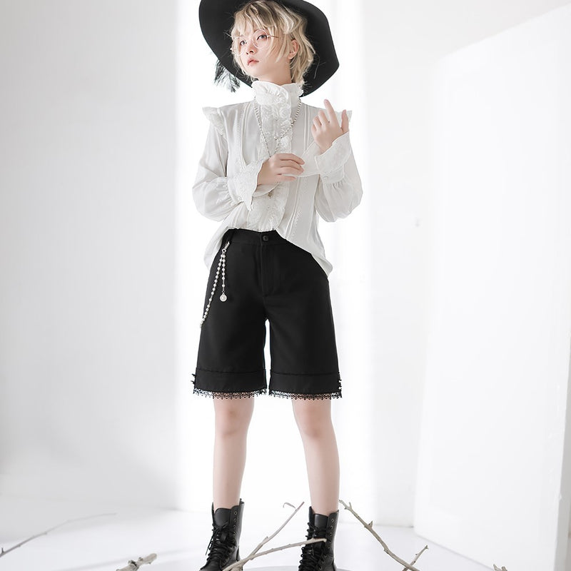 Duke Knight Embroidered Blouse and Shorts