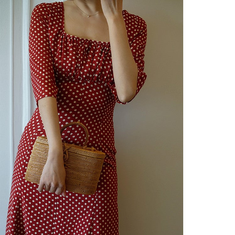 Mrs. Italy's polka dot dress