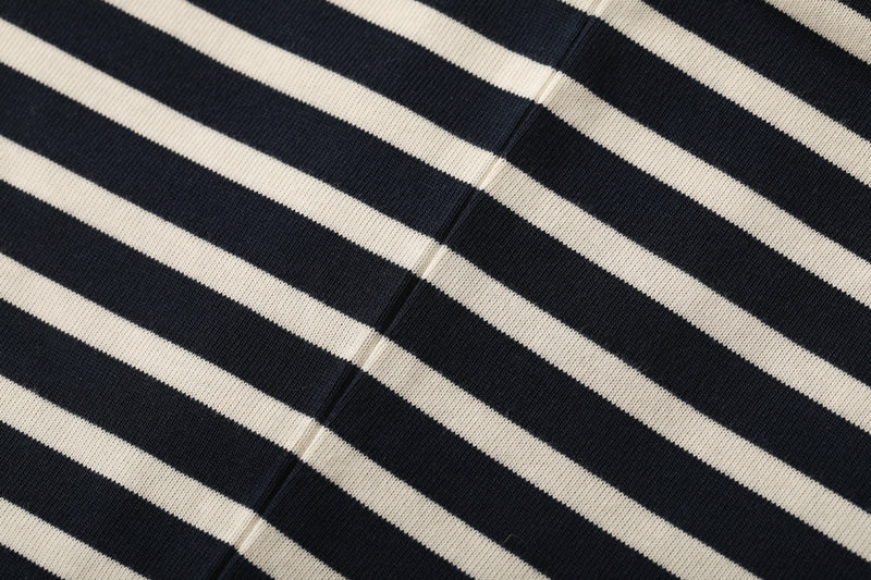 Dark indigo striped T-shirt