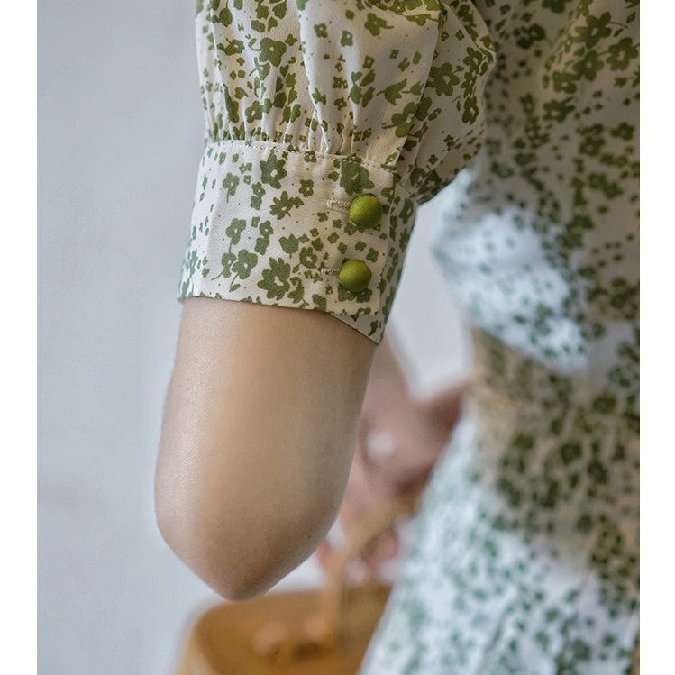 Taisho Western-style floral print vintage dress