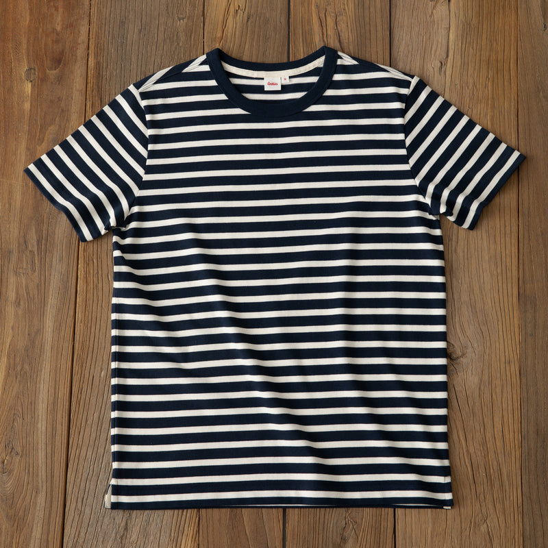 Dark indigo striped T-shirt