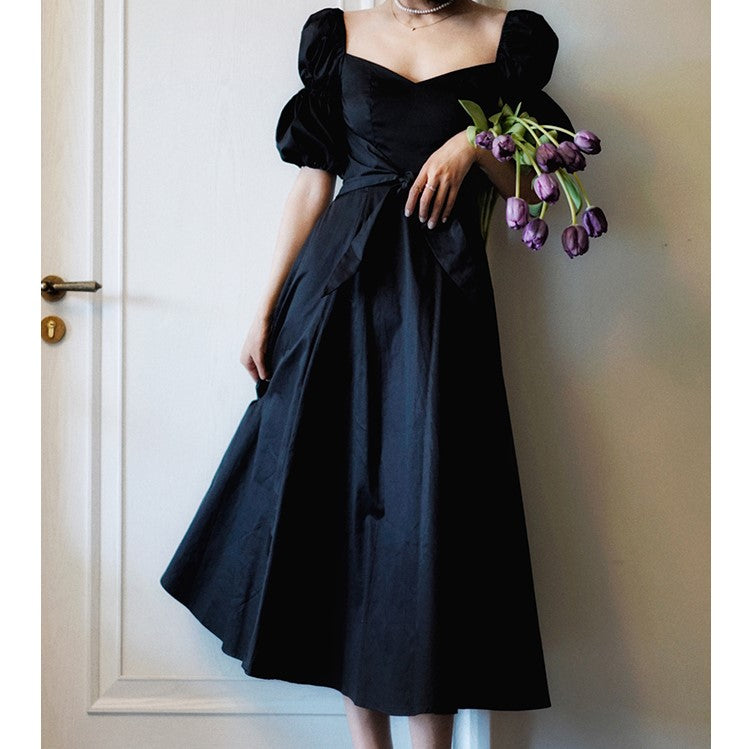 Lady's ball black dress