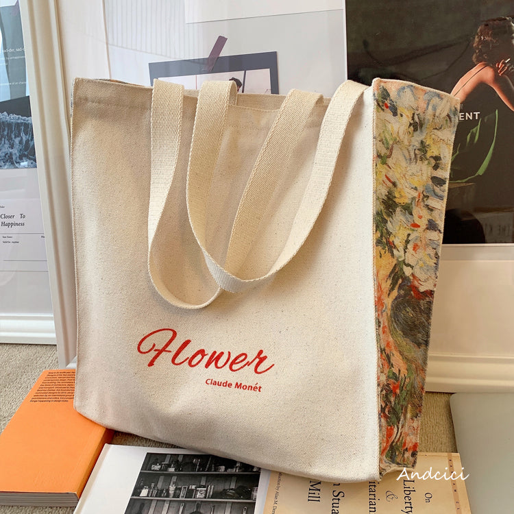 Monet Flower tote bag