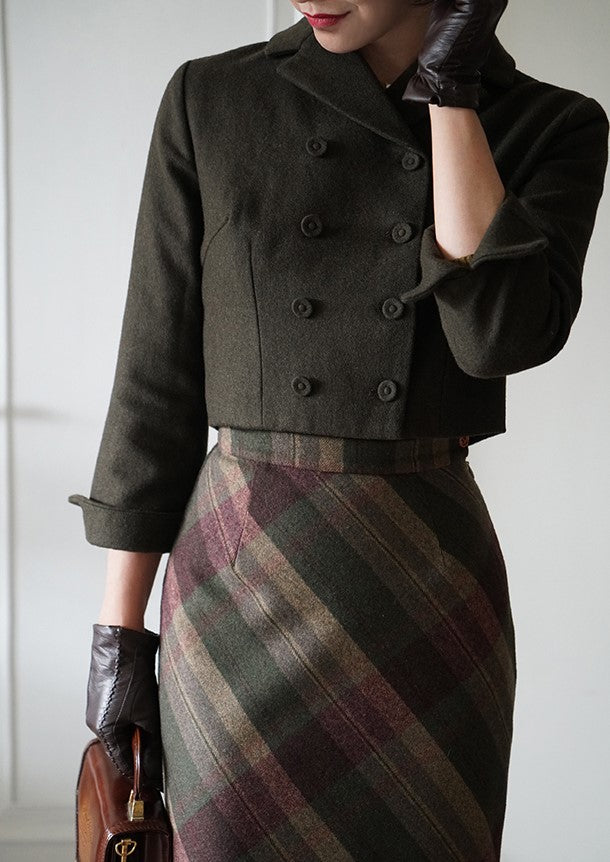 British plaid elegant skirt