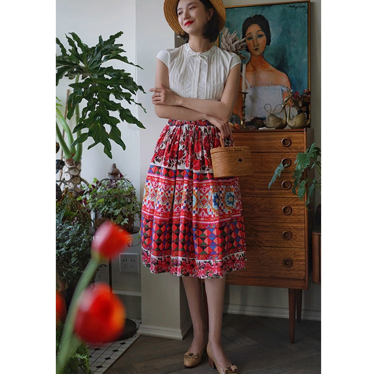 Brooklyn Sweetheart Floral Vintage Skirt