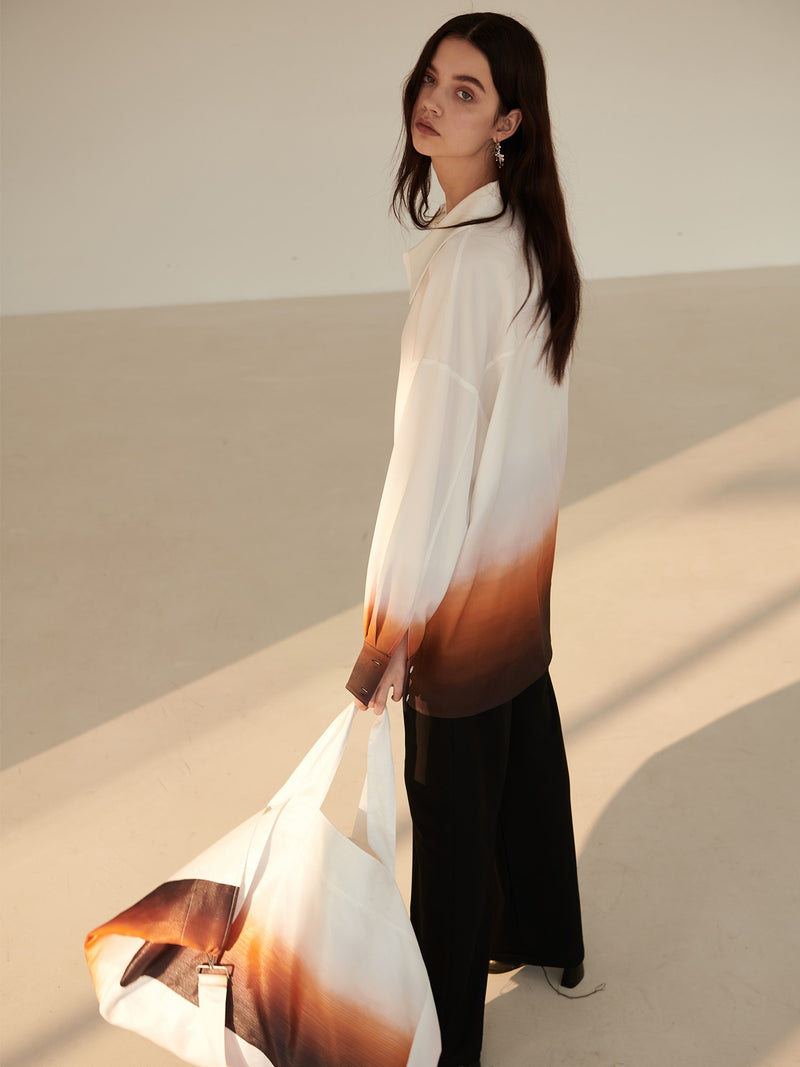 Long shirt dyed in the sunset