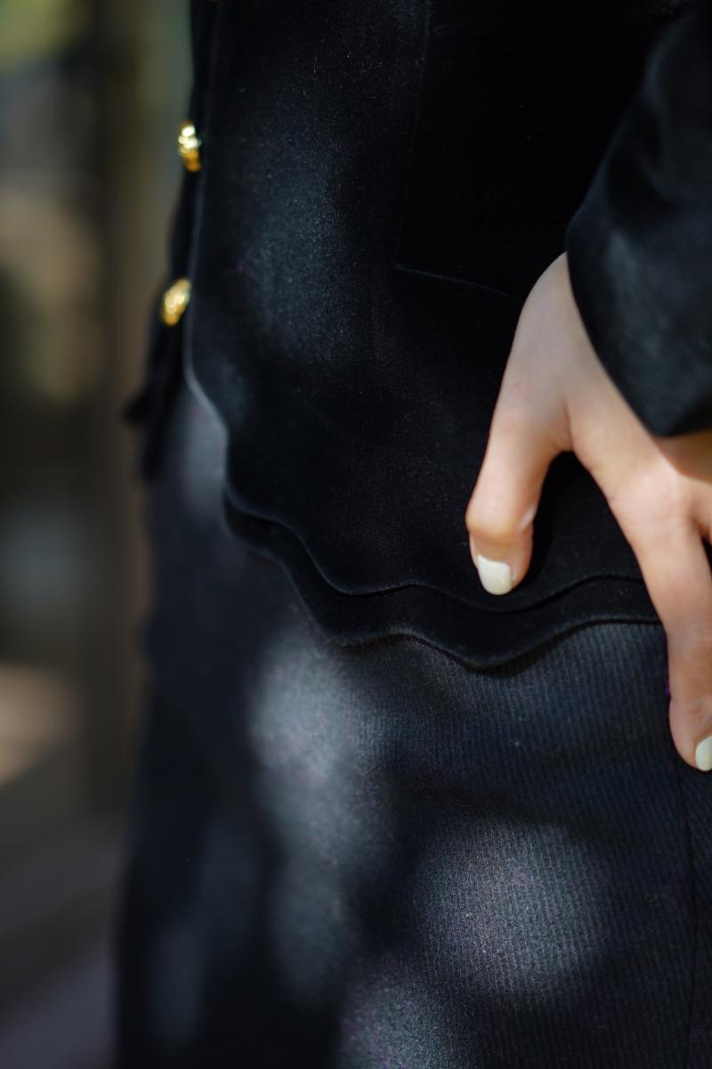 black lady velvet jacket