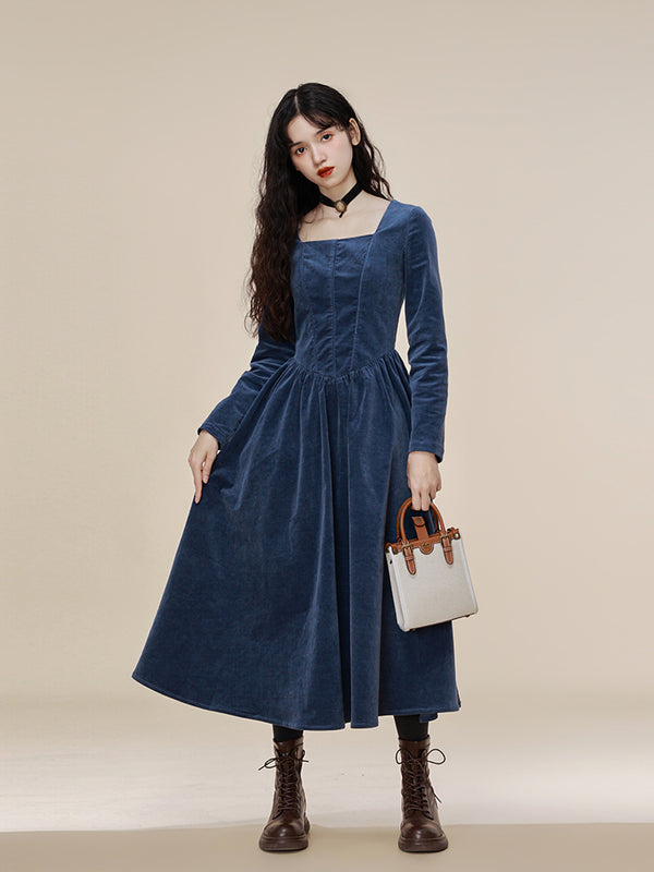 Azure Princess Velvet Dress