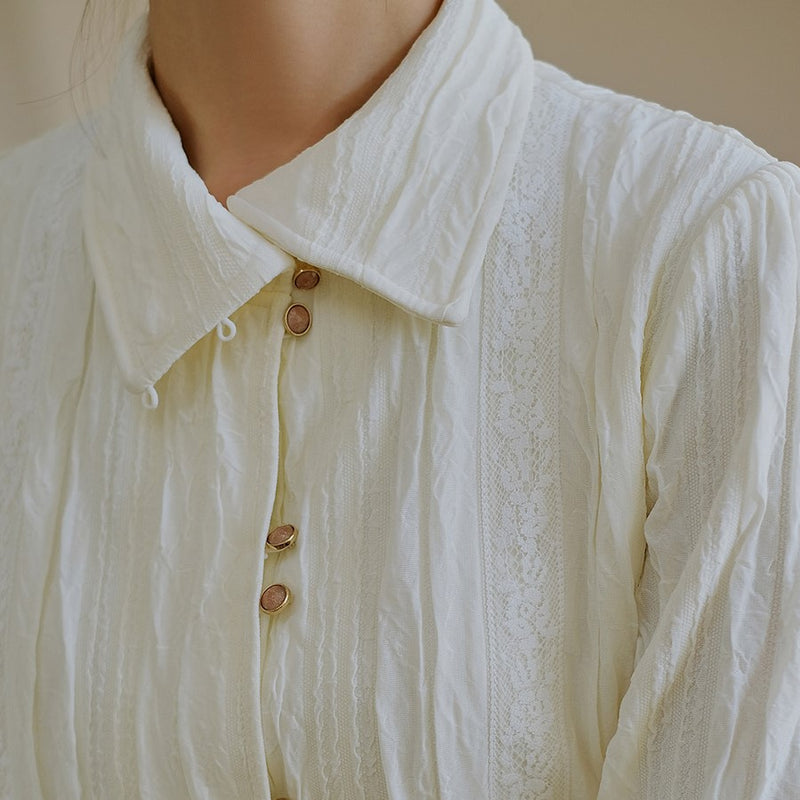 Lady's Embroidered High Neck Blouse