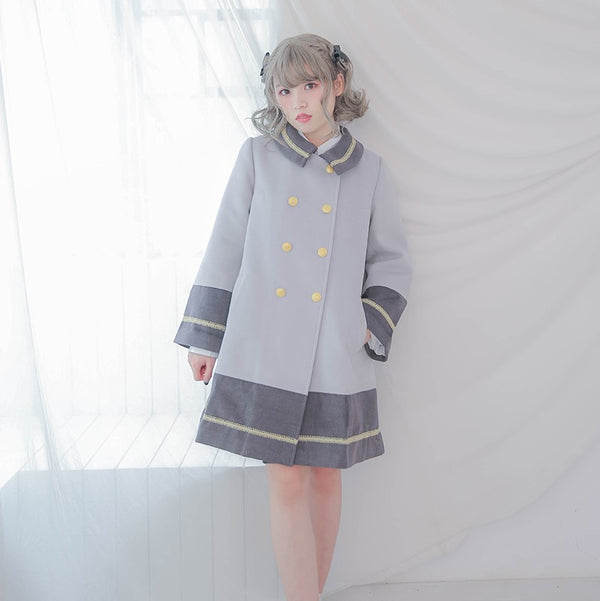 Knight girl's double-breasted coat