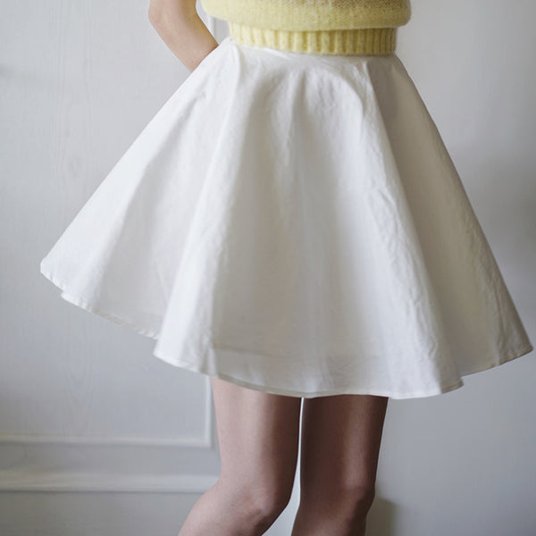 Maiden and Lady's White Short Skirt