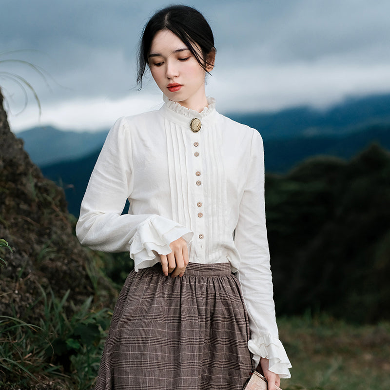 Medieval Queen's White Blouse