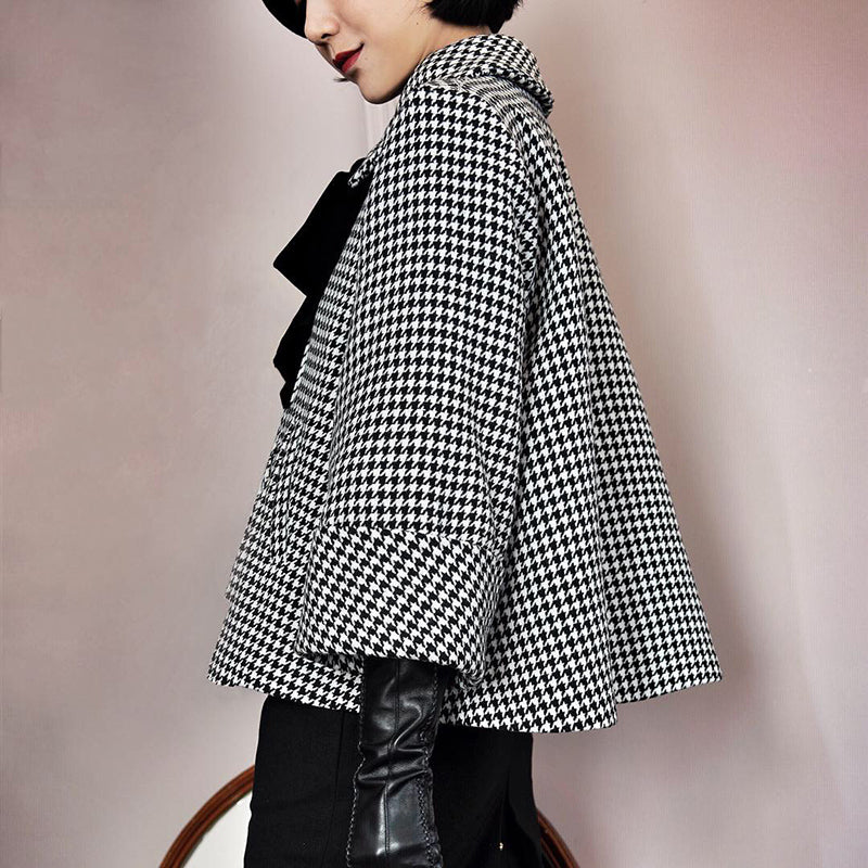 Houndstooth Plaid Classical Wool Jacket