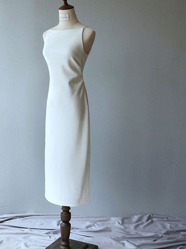 White lady camisole dress