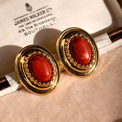 crimson gemstone earrings