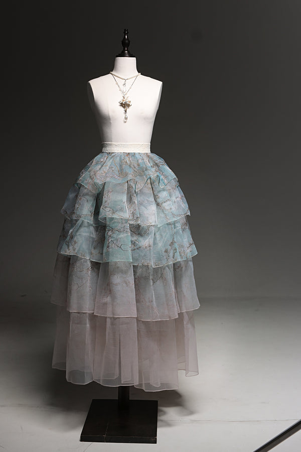 Flowering Almond Tree Branch Tiered Skirt [Planned to be shipped late July - early August 2023]