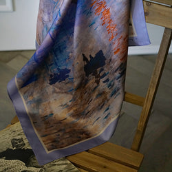 oil painting silk scarf