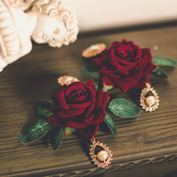 royal rose earrings