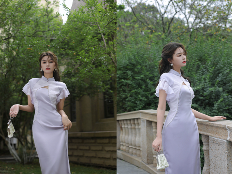 The Spring Dawn Women Blossom Cheongsam Dress - Oriental Garden