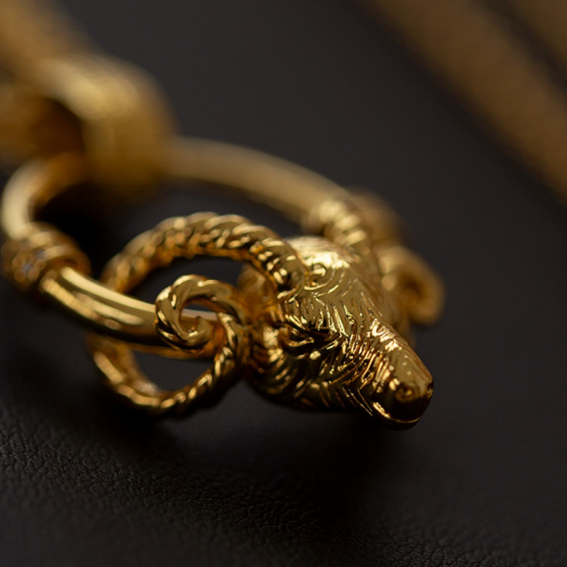 gold goat necklace
