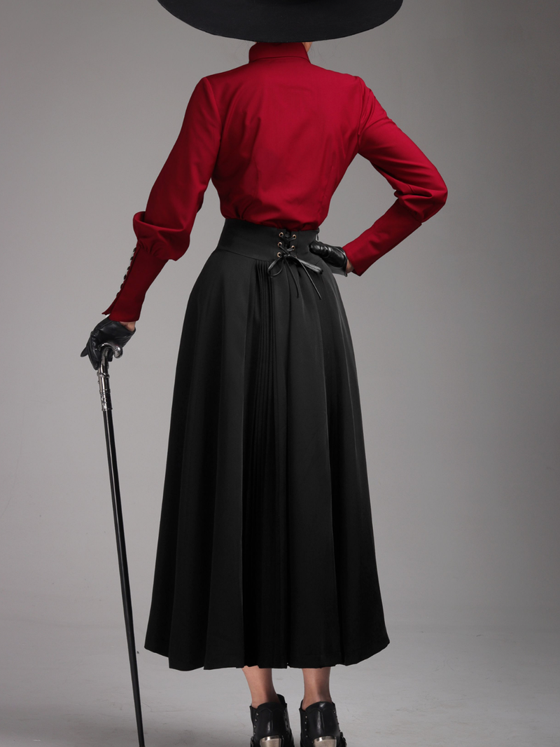 Black Lady's Swallow Tailed Coat and Classical Skirt