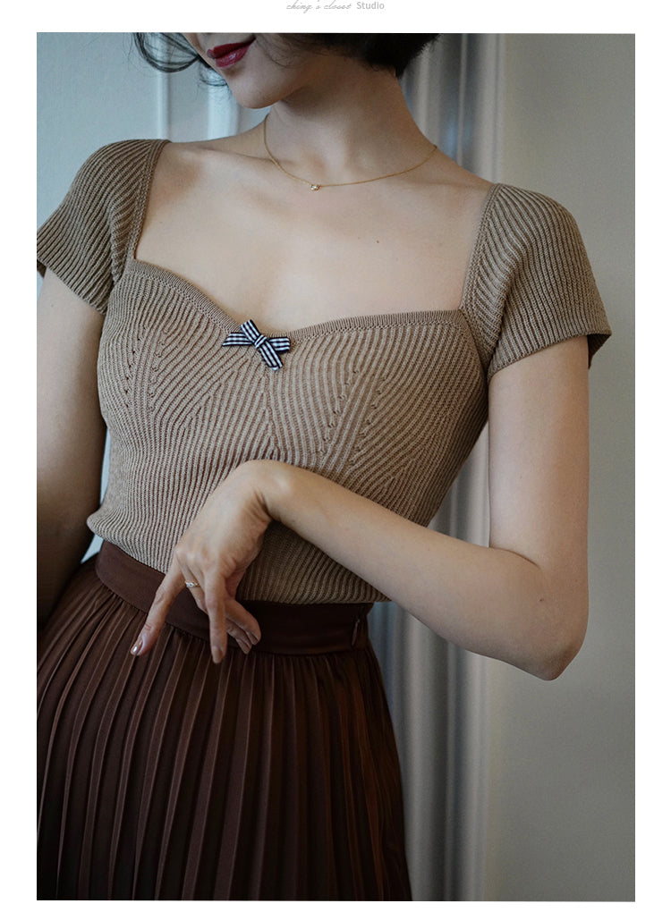 vintage slim knit for young ladies
