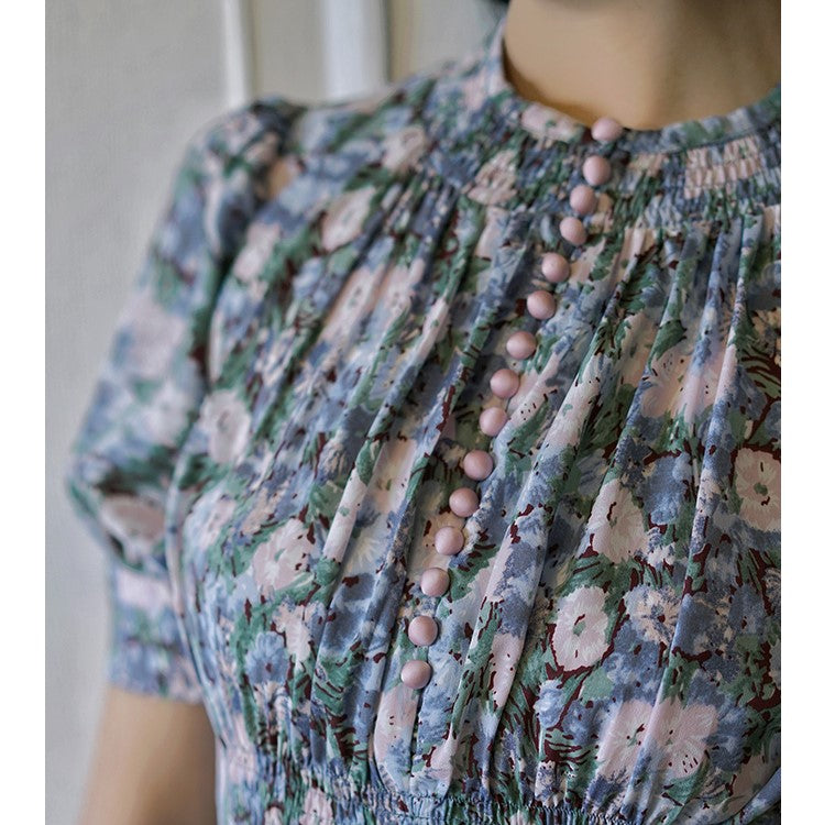 Taisho Western-style floral print vintage dress