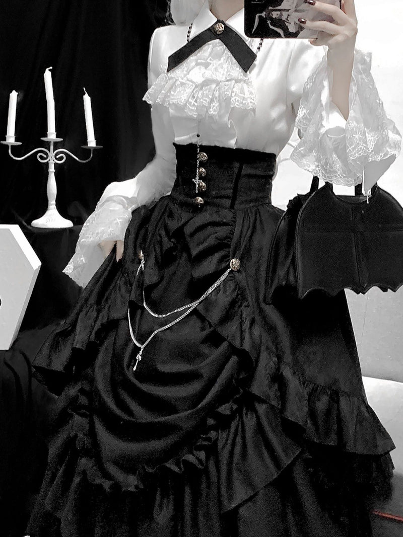 Elegant skirt, overskirt and blouse for a noble lady [Scheduled to be shipped in late March 2023]