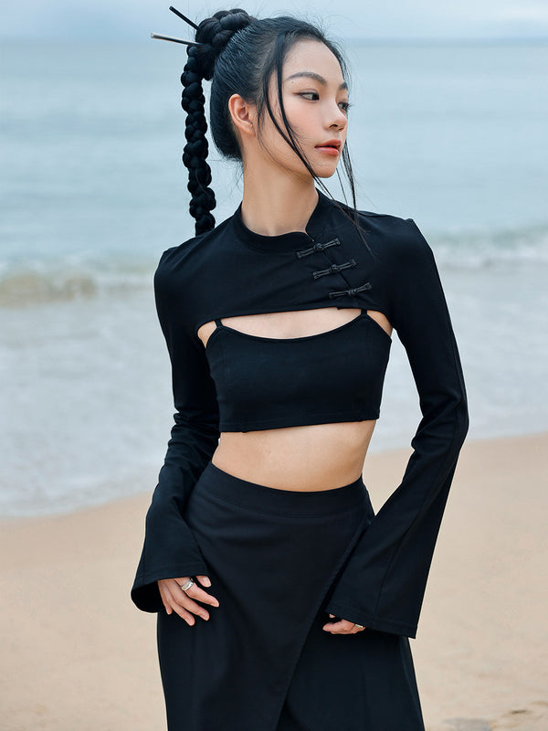Chinese Short Tops for Black Lady