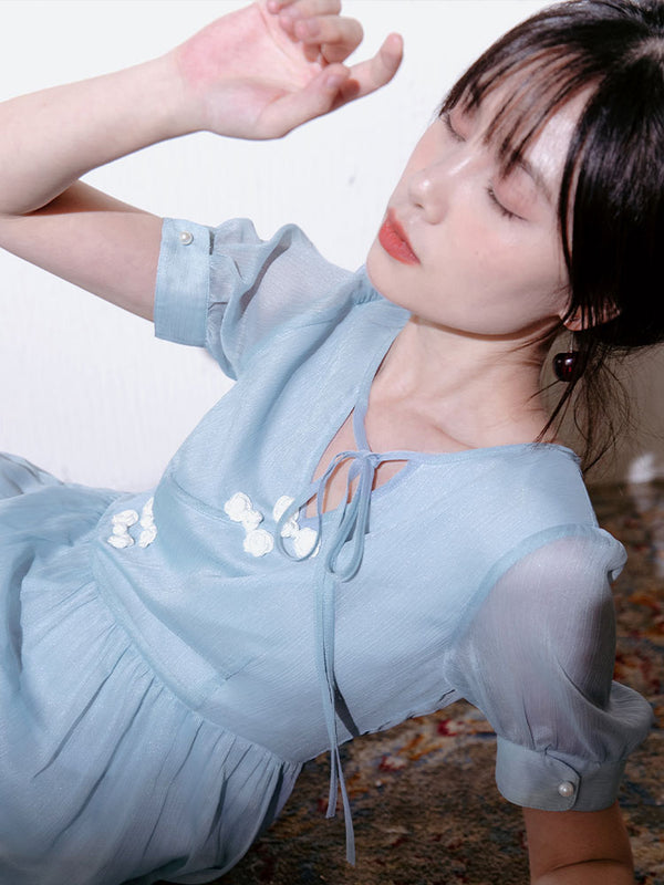 Forget-me-not Sky Blue China Dress