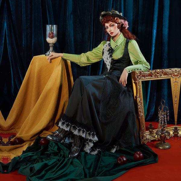 Medieval noble embroidery elegant skirt [Planned to be shipped in mid-April 2023]