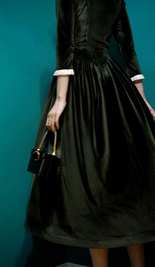 Court lady's velvet dress