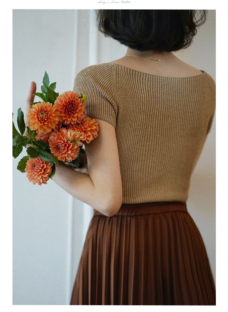 vintage slim knit for young ladies