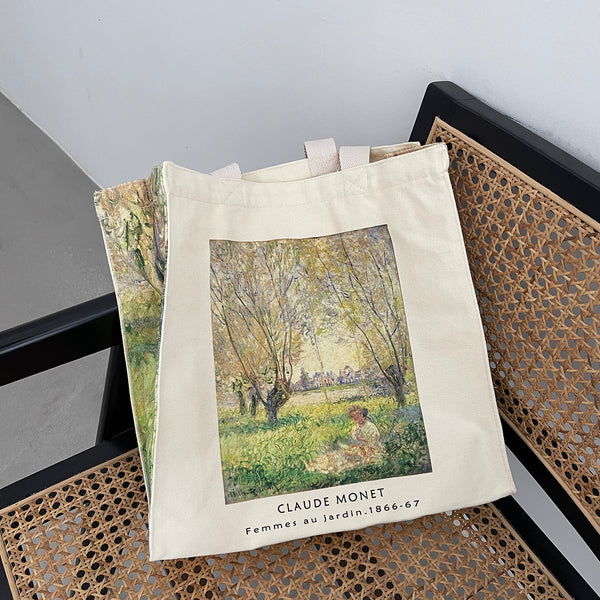 Woman Seated under the Willows Tote Bag