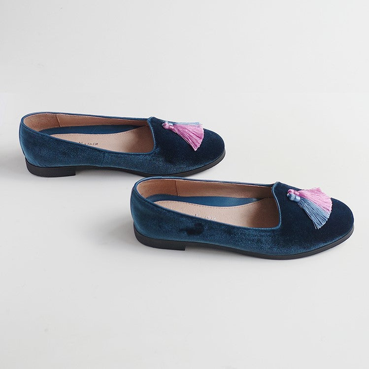 Water Lilies Blue Loafers