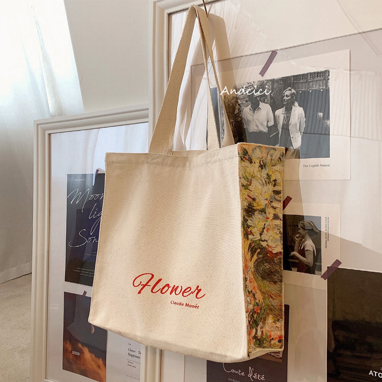 Monet Flower tote bag
