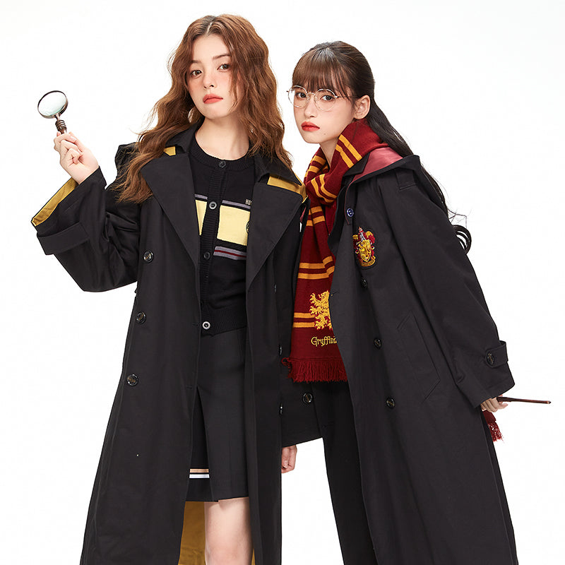 magic school embroidered trench coat