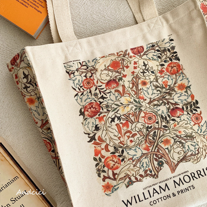 William Morris Flower Patternトートバッグ – ManusMachina