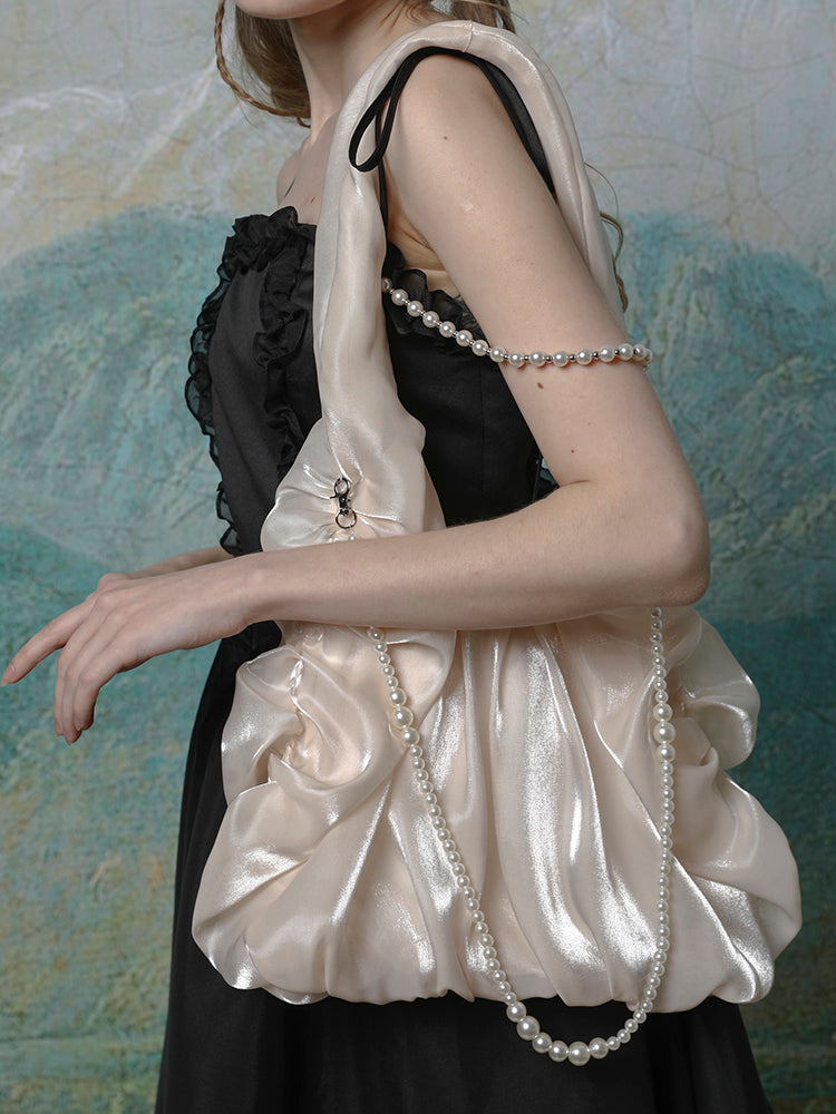 pearl chain shoulder bag