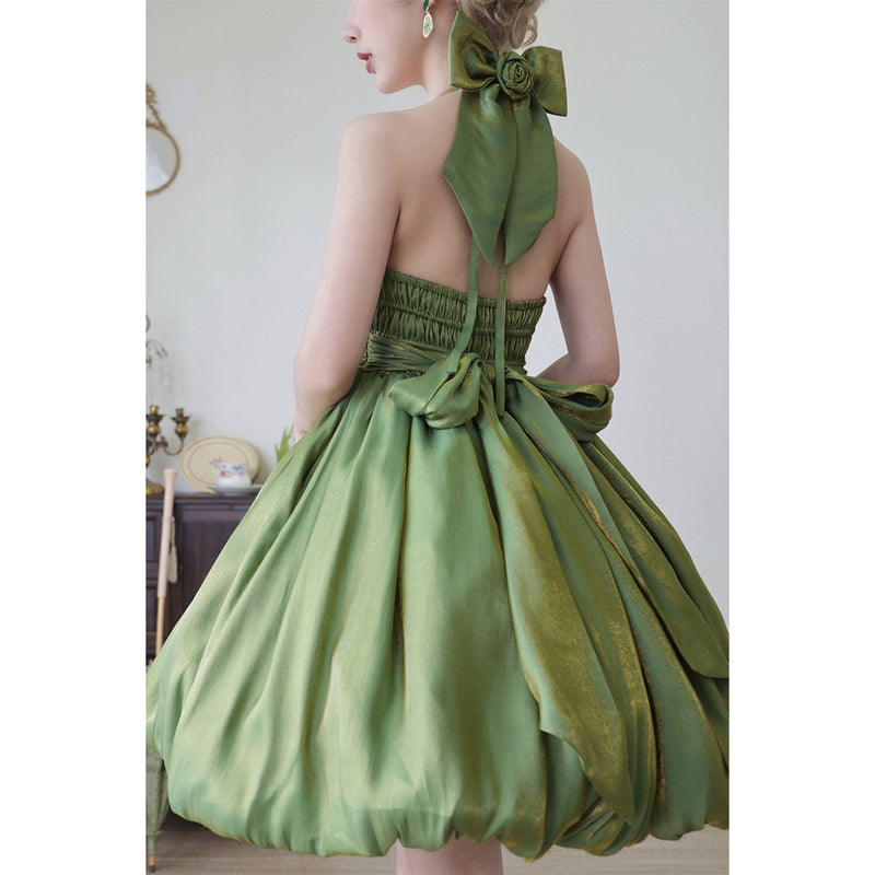 黄浅緑のお嬢様ジャンパースカートと刺繍ボレロ