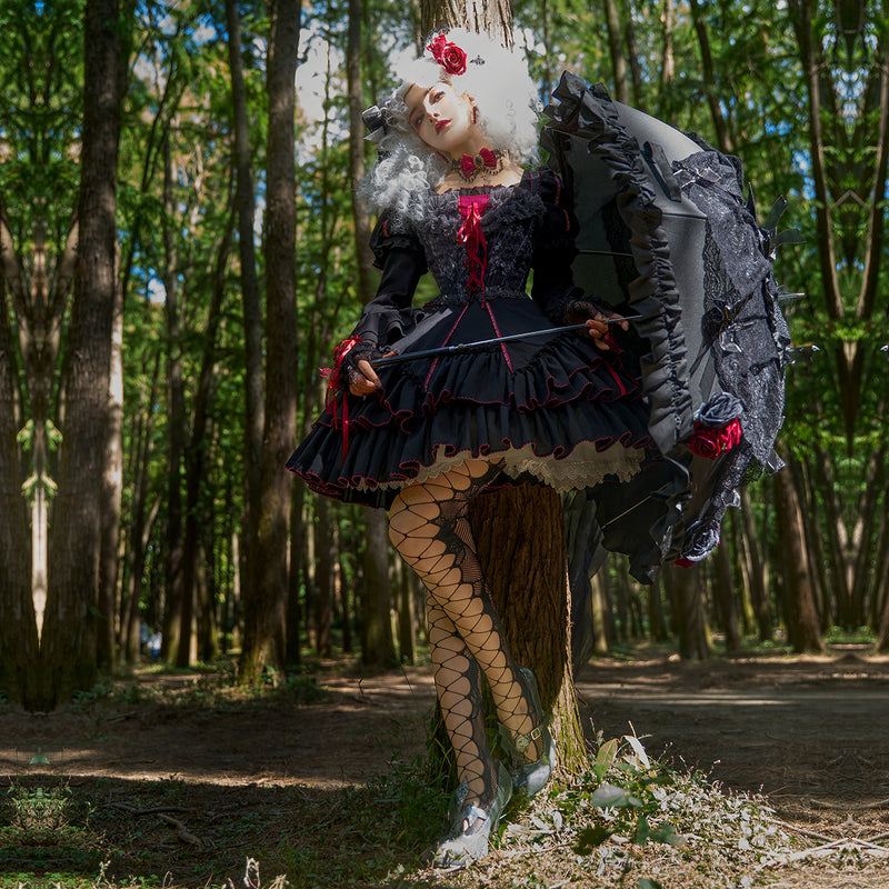 Western Aristocrat's Daughter's Floral Frill Corset [Scheduled to be shipped in early May 2023]