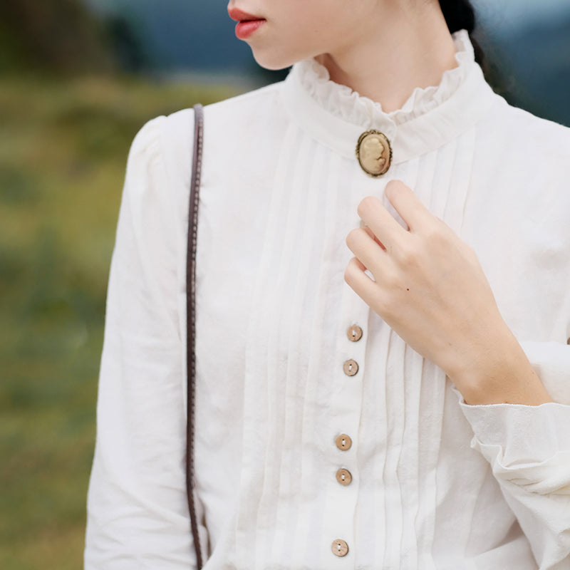Medieval Queen's White Blouse