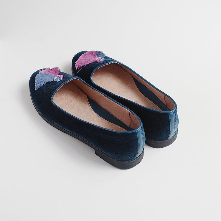 Water Lilies Blue Loafers