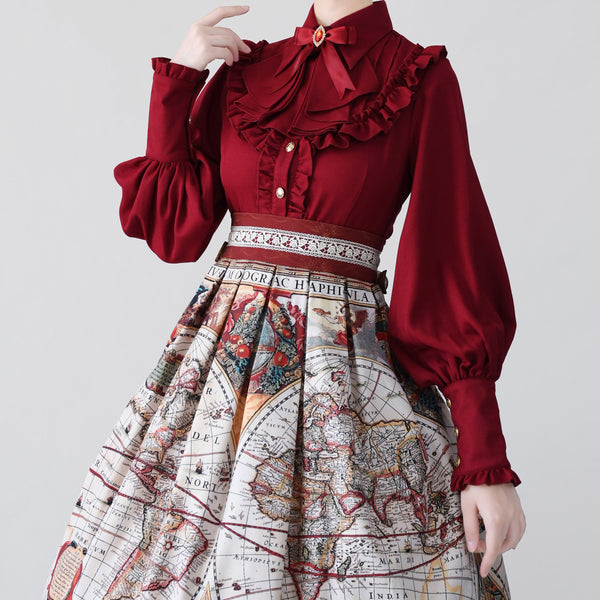 Victorian blouse of a crimson lady