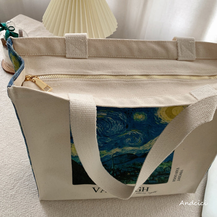 The starry night tote bag