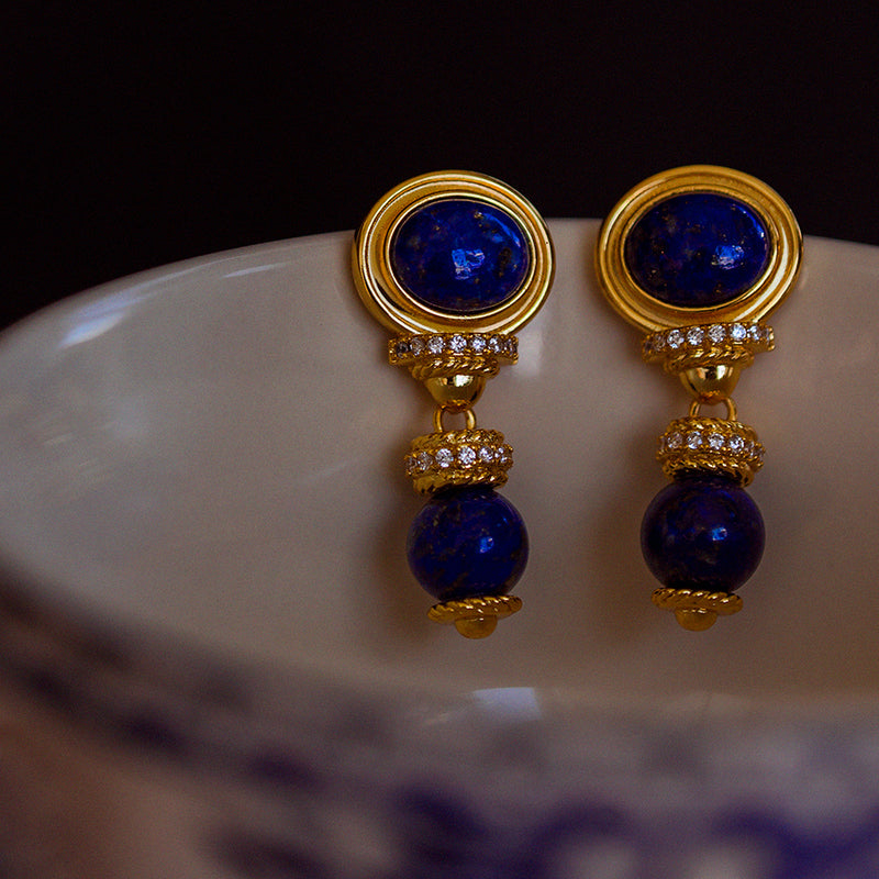 Jewelry lapis lazuli earrings
